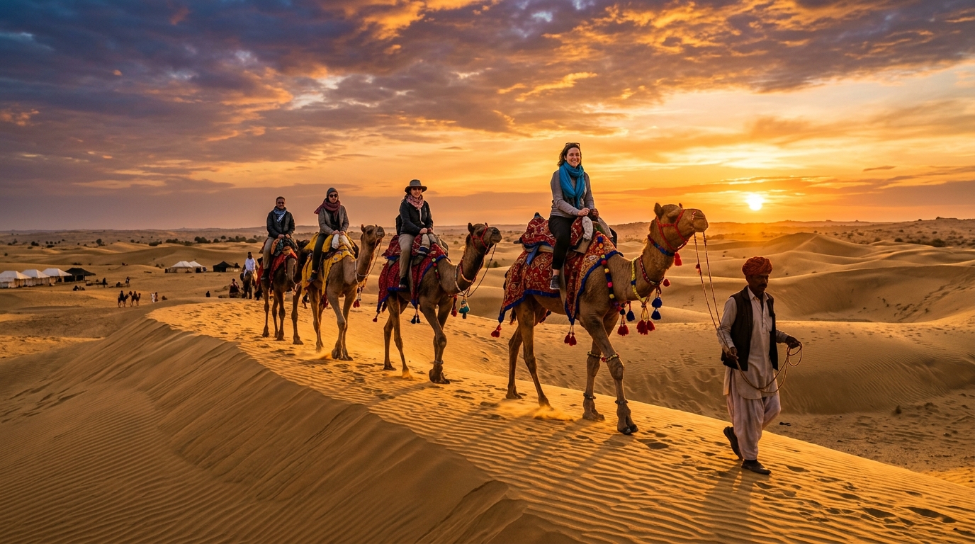 Camel Safari in Sam Dunes Jaisalmer