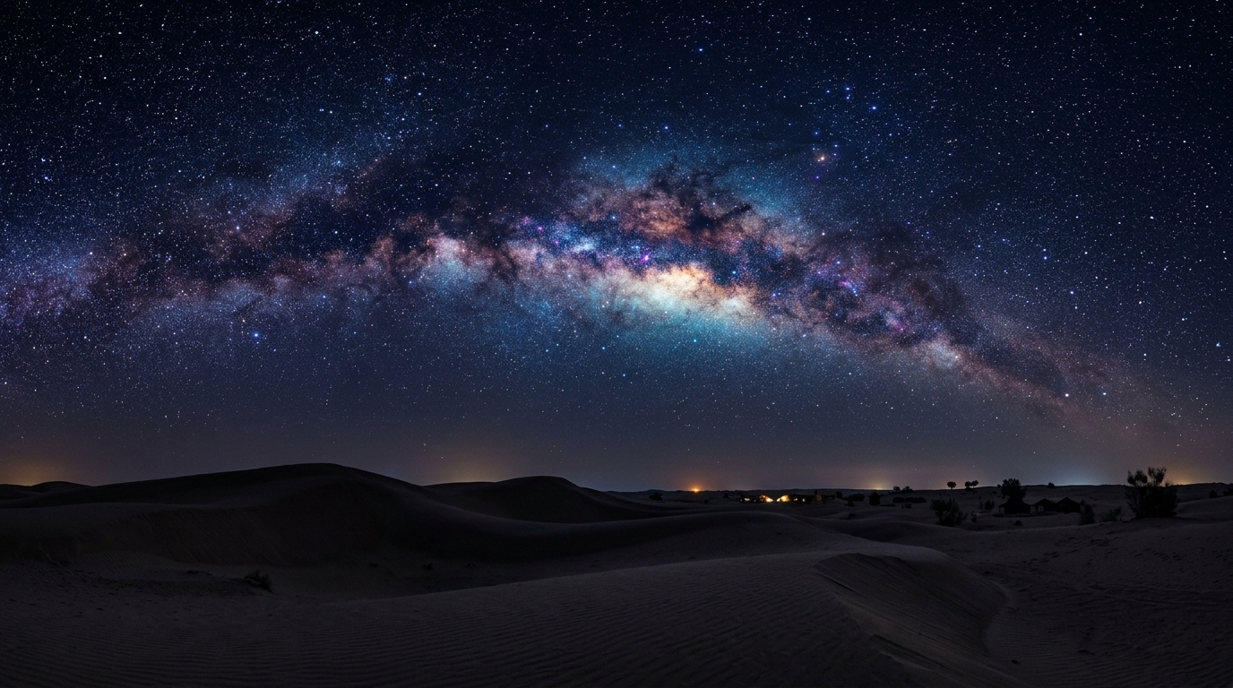 Stargazing and Milky Way over Sam Dunes