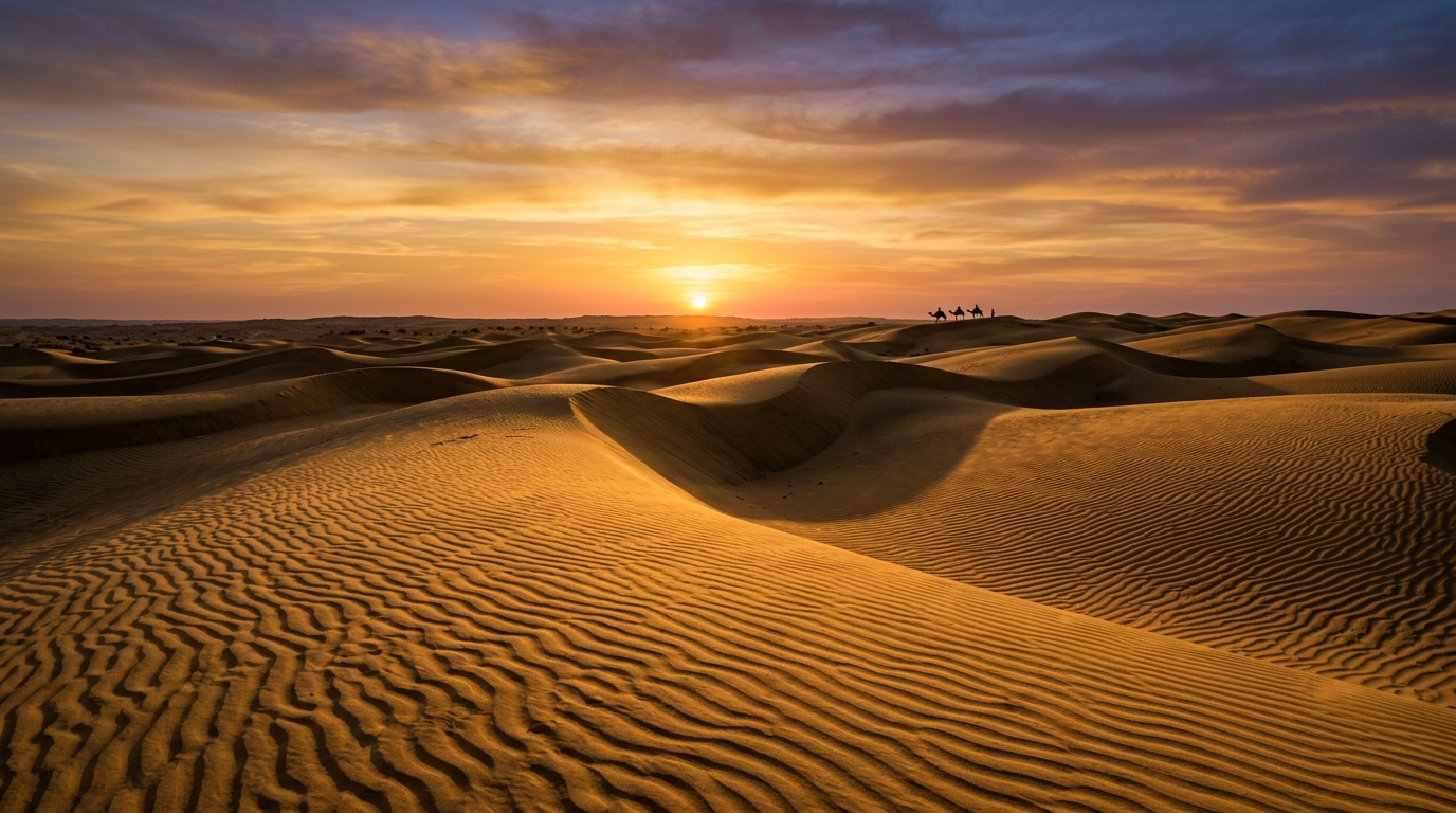 Sunset Point at Sam Sand Dunes Jaisalmer