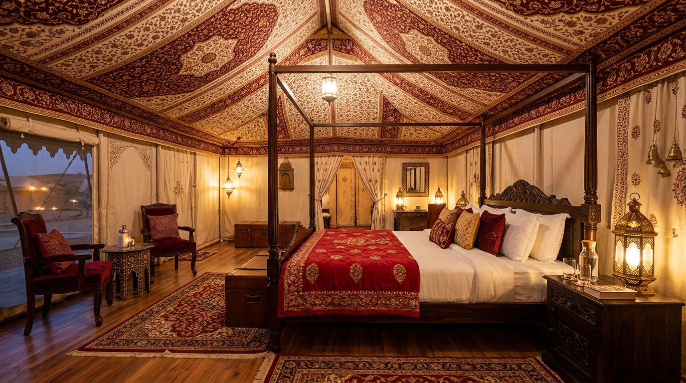 Royal AC Luxury Tent Interior